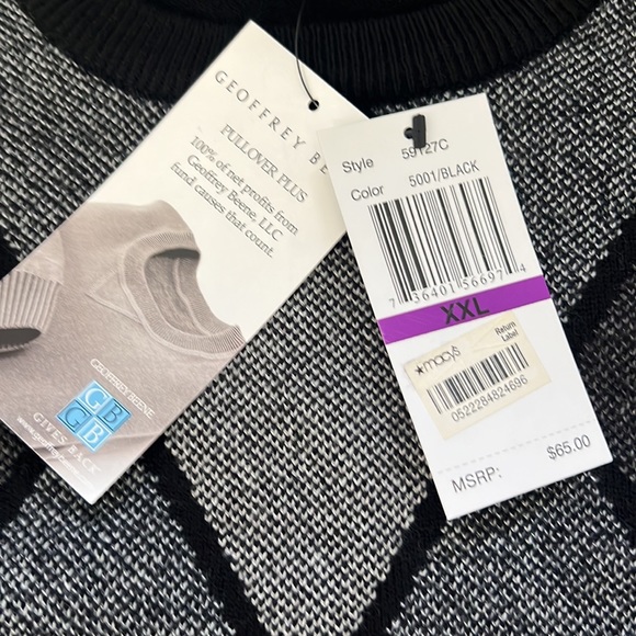 GEOFFREY BEENE  NEW GOLF SWEATER Sz XXL NWT reg $70 - Picture 4 of 7